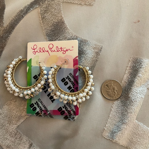 Lilly Pulitzer Summer Hoop Earrings NWT - Picture 5 of 7